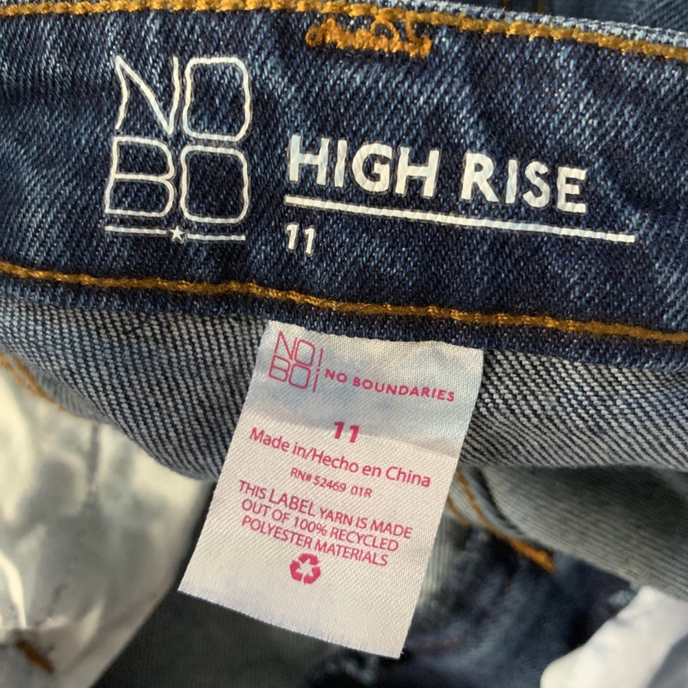 NOBO High Rise Jeans 11 Ripped - Picture 2 of 7